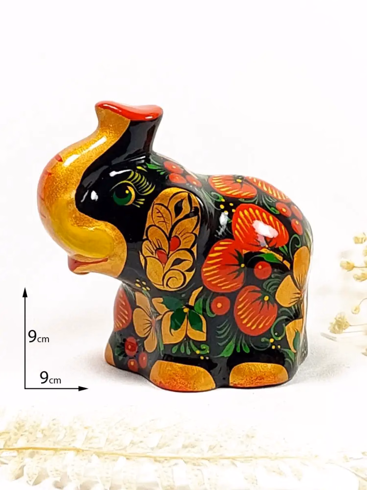 Фигурка фарфоровая Слон Хохлома