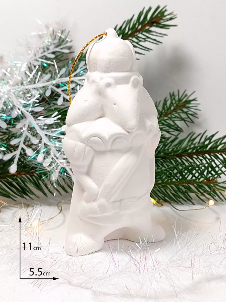 Мышиный король фарфоровый для росписи. Елочная игрушка.