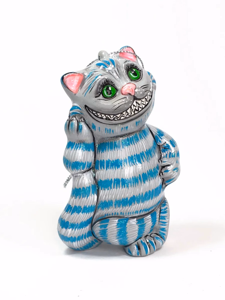Елочная игрушка фарфоровая Чеширский кот