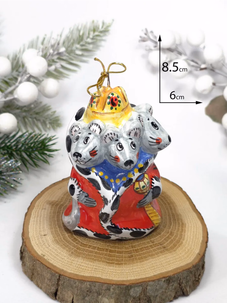 Фигурка на елку майолика Мышиный король